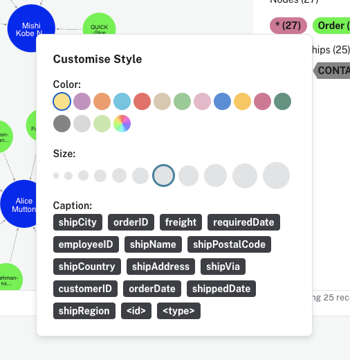 node styling