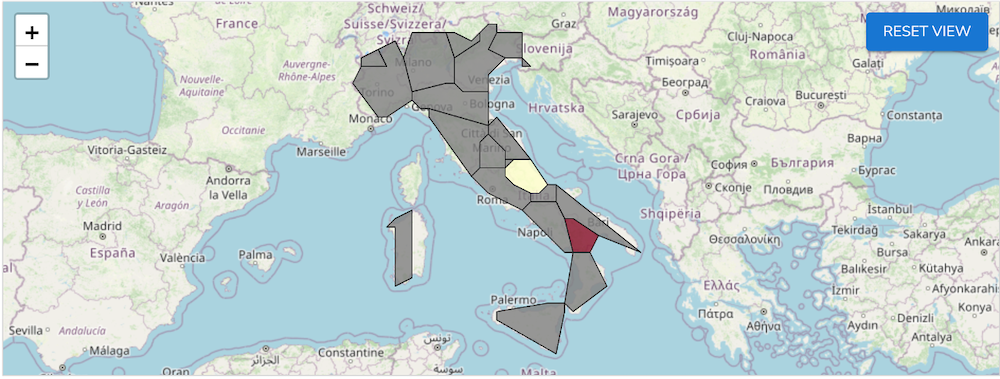 Example of Drill Down inside a Country